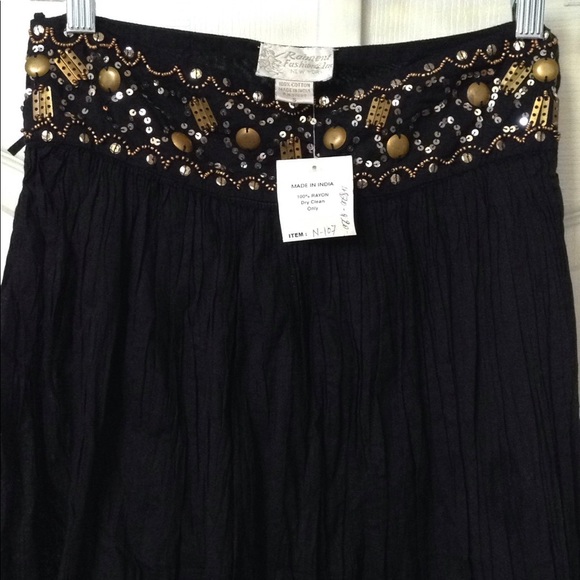 FINAL MARKDOWN Women's Raiment Fashions Beaded & Sequin skirt sml - Picture 2 of 4